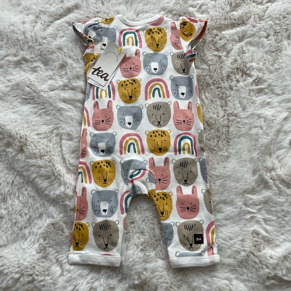 NWT Tea Collection Flutter Wrap Baby Romper - Picture 2 of 4